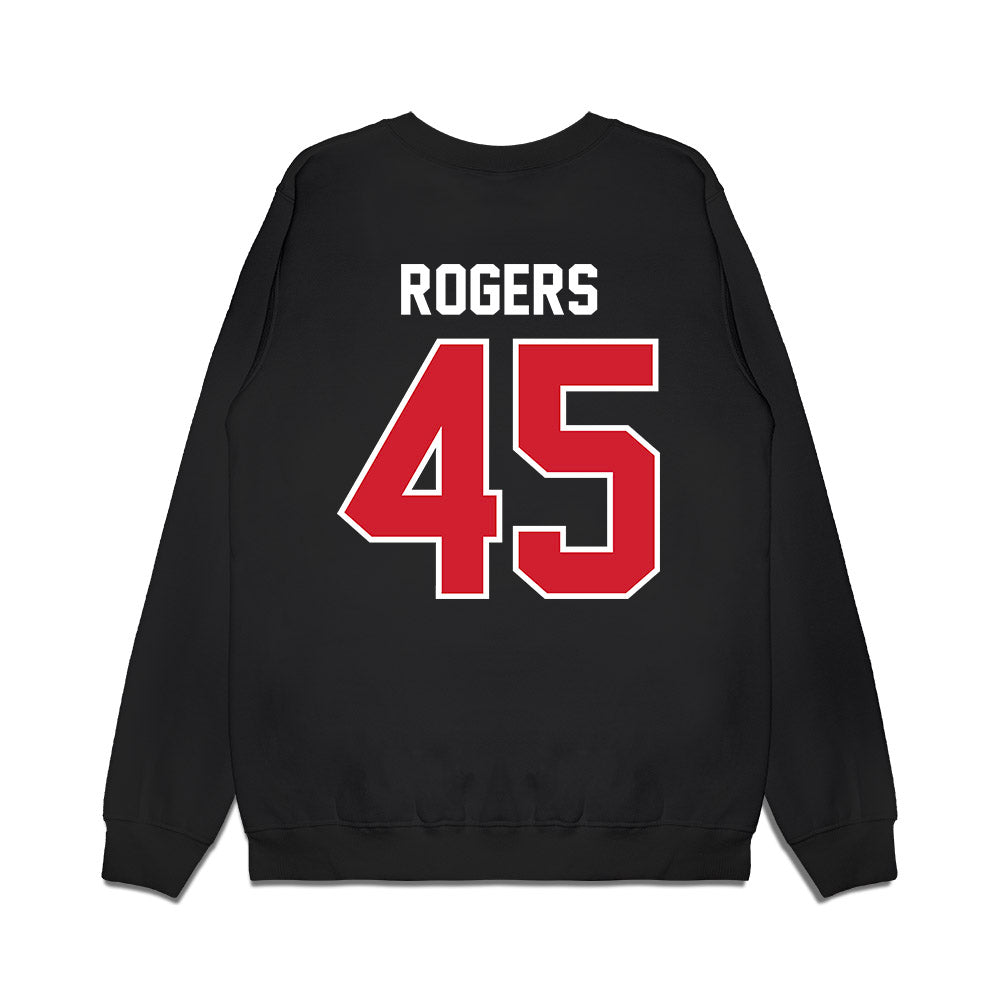 Nebraska - NCAA Football : Dylan Rogers - Vintage Helmet Premium Crewneck Sweatshirt-1