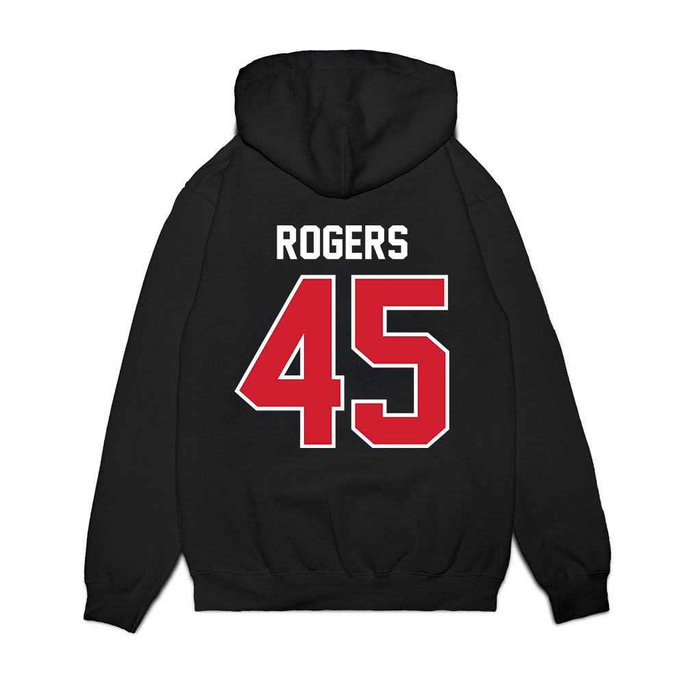 Nebraska - NCAA Football : Dylan Rogers - Vintage Helmet Premium Hooded Sweatshirt-1