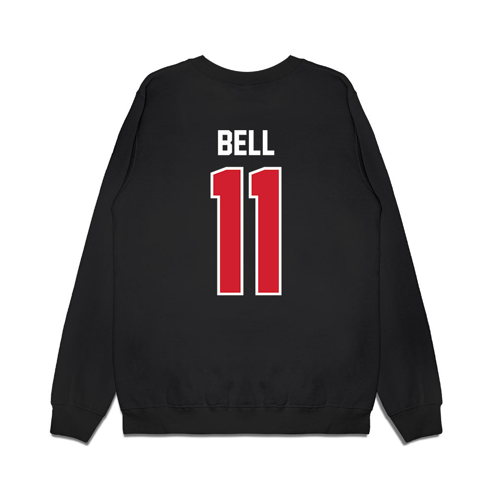 Nebraska - NCAA Football : Demitrius Bell - Vintage Helmet Premium Crewneck Sweatshirt-1