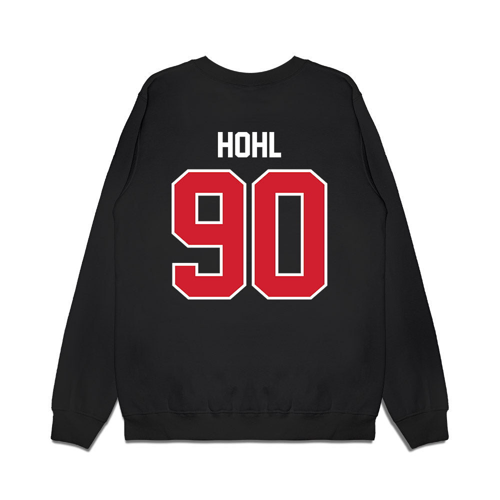 Nebraska - NCAA Football : John Hohl - Vintage Helmet Premium Crewneck Sweatshirt-1