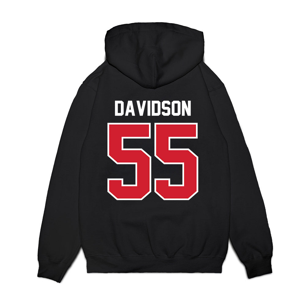 Nebraska - NCAA Football : Landen Davidson - Vintage Helmet Premium Hooded Sweatshirt-1