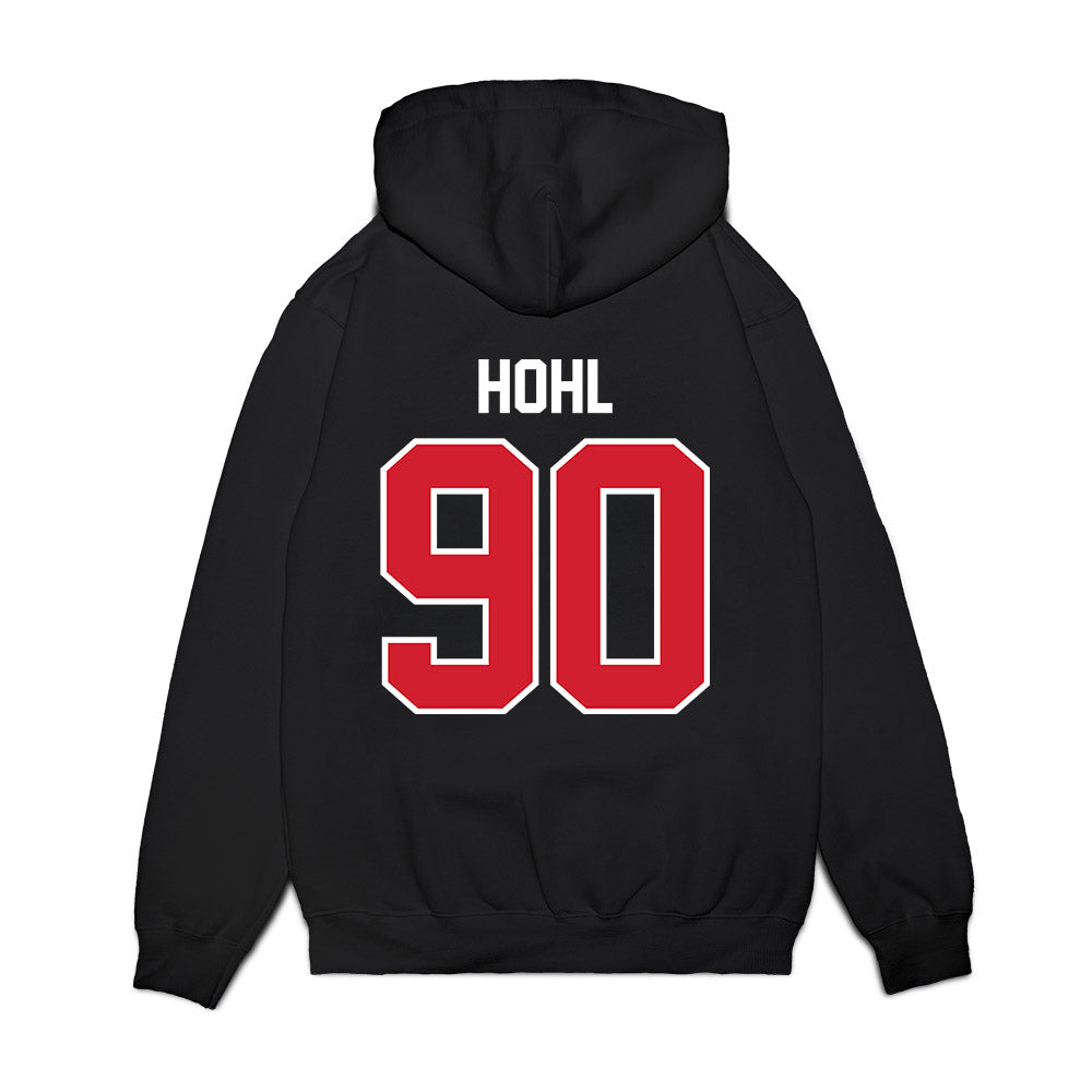 Nebraska - NCAA Football : John Hohl - Vintage Helmet Premium Hooded Sweatshirt-1