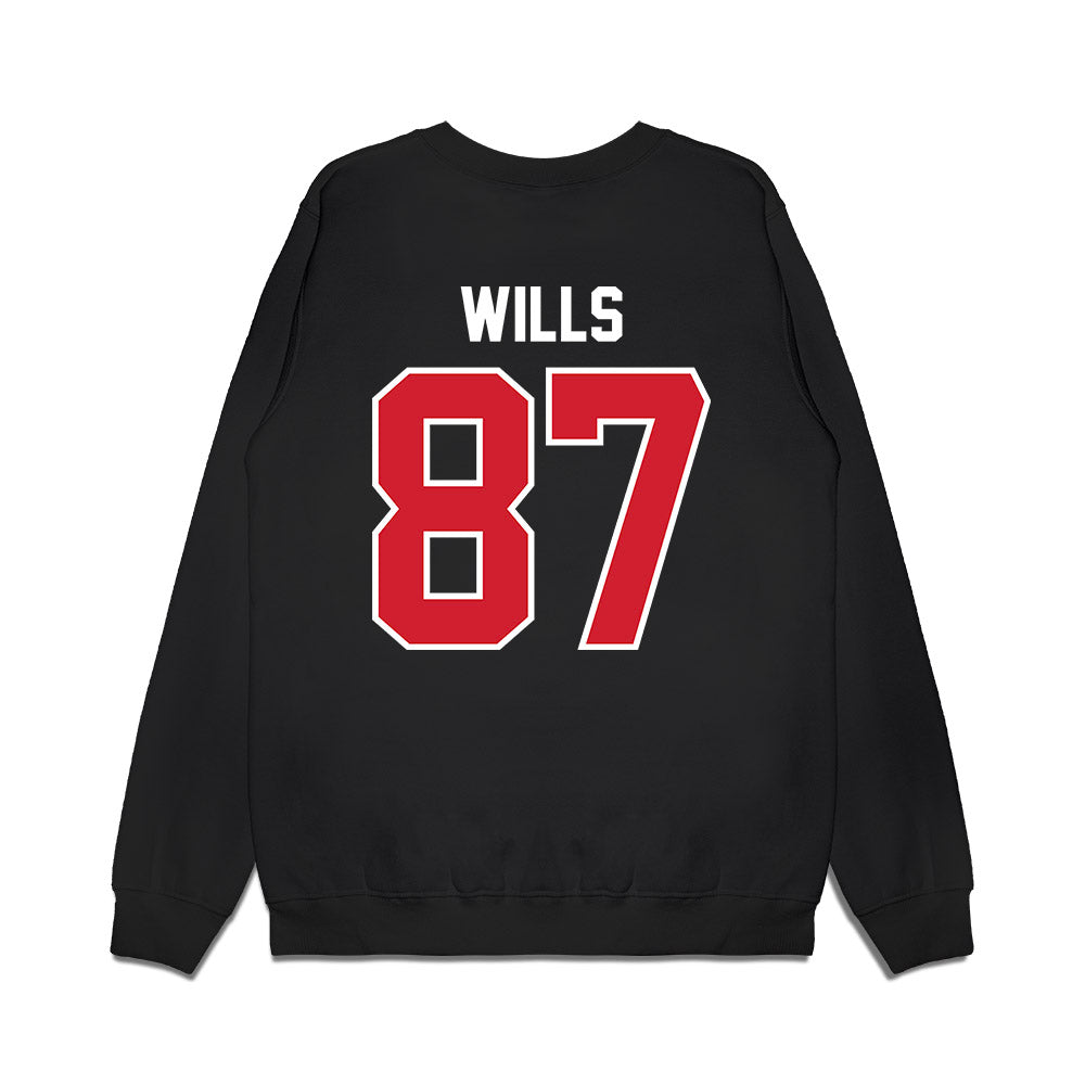 Nebraska - NCAA Football : Jack Wills - Vintage Helmet Premium Crewneck Sweatshirt-1