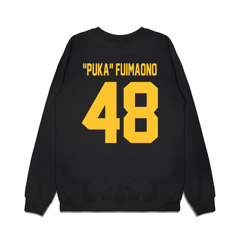 Arizona State - NCAA Football : Lee "Puka" Fuimaono - Vintage Helmet Premium Crewneck Sweatshirt-1