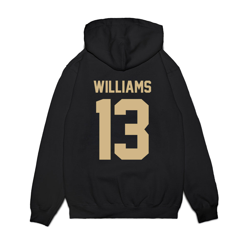 Wake Forest - NCAA Football : Ashaad Williams - Vintage Helmet Premium Hooded Sweatshirt-1