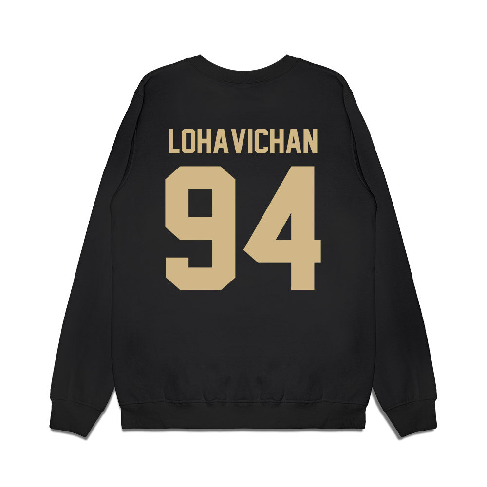 Wake Forest - NCAA Football : Zach Lohavichan - Vintage Helmet Premium Crewneck Sweatshirt-1