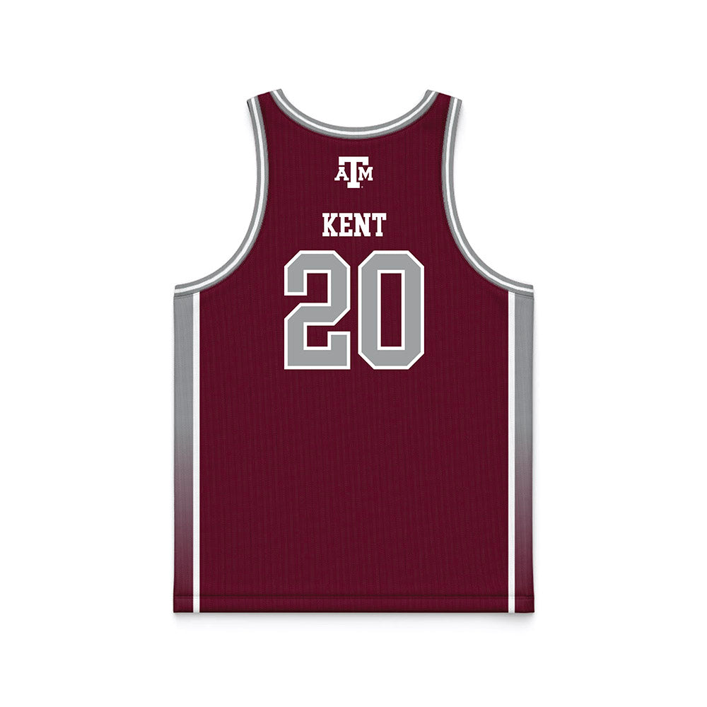 Texas A&M - NCAA Women's Basketball : Janae Kent - Maroon Basketball Jersey-1