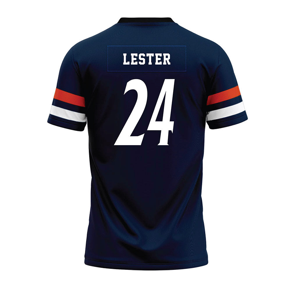 UTSA - NCAA Football : RJ Lester - Navy Premium Football Jersey-1