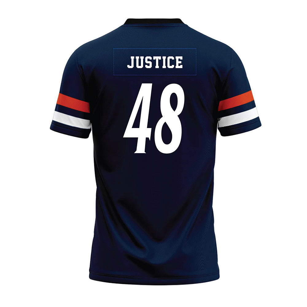 UTSA - NCAA Football : King Justice - Navy Premium Football Jersey-1
