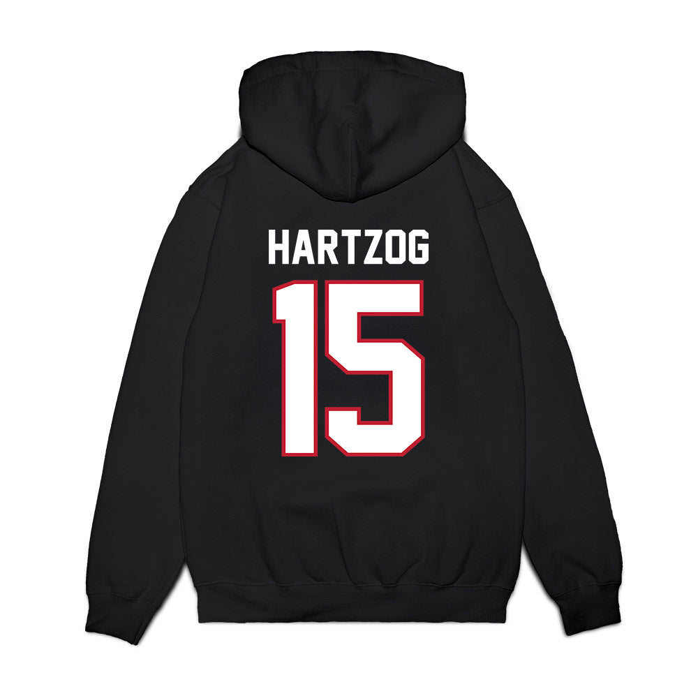Arizona - NCAA Football : Malcolm Hartzog - Vintage Helmet Premium Hooded Sweatshirt-1