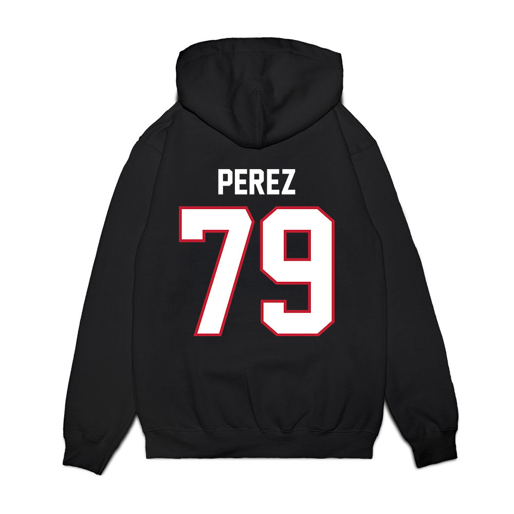 Arizona - NCAA Football : Isaac Perez - Vintage Helmet Premium Hooded Sweatshirt-1
