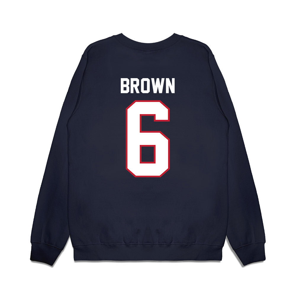 Arizona - NCAA Football : Taye Brown - Vintage Helmet Premium Crewneck Sweatshirt-1