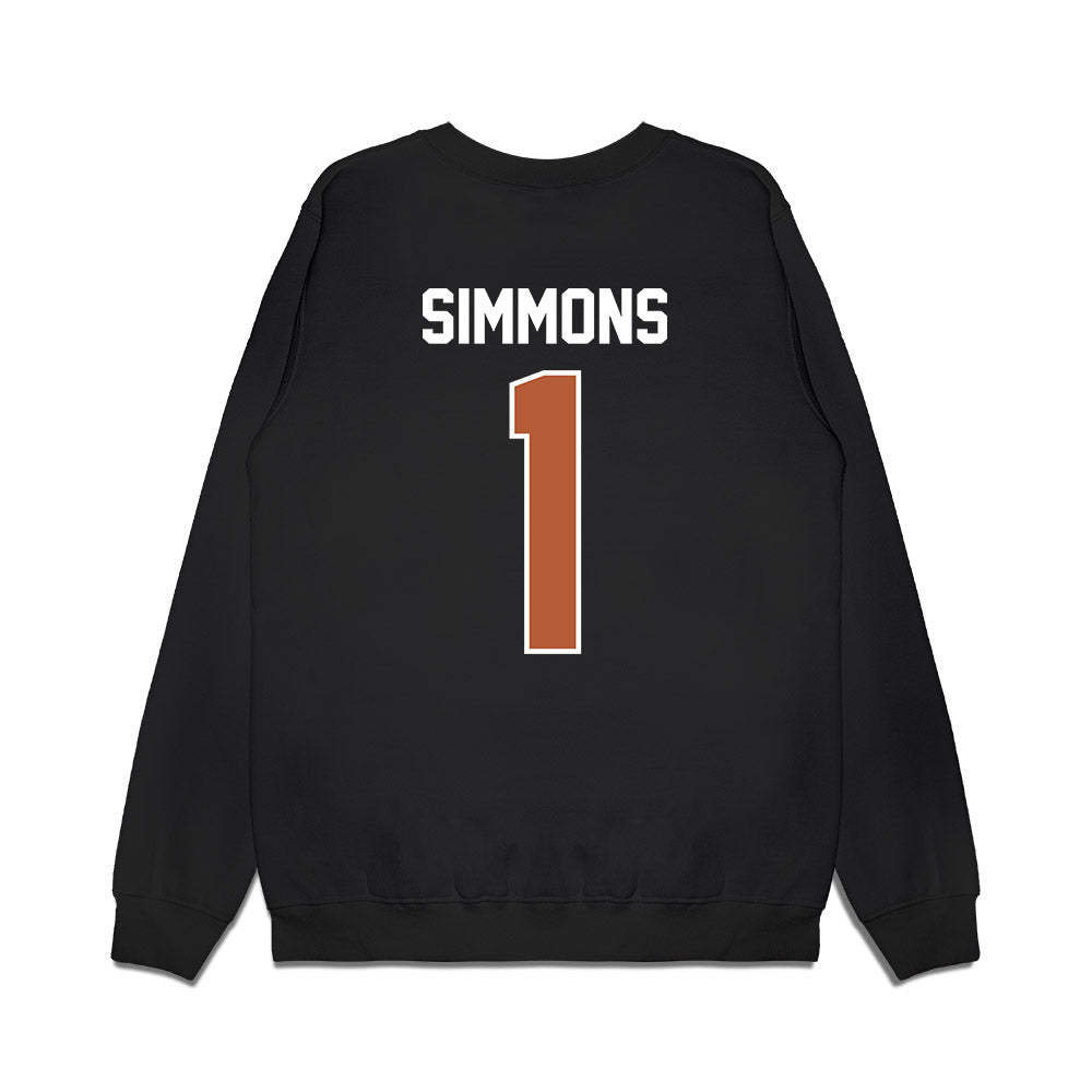 Texas - NCAA Football : Colin Simmons - Vintage Helmet Premium Crewneck Sweatshirt-1