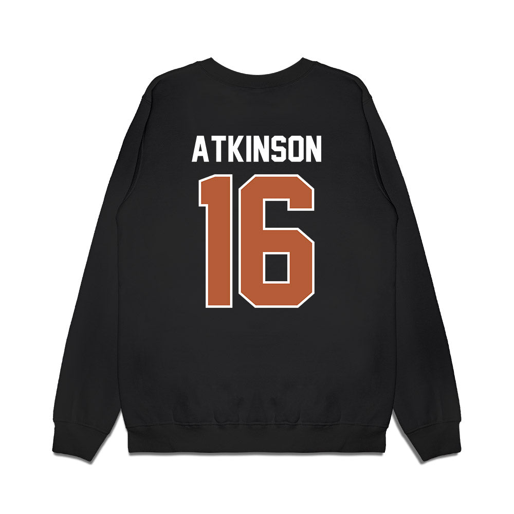 Texas - NCAA Football : Tyler Atkinson - Vintage Helmet Premium Crewneck Sweatshirt-1