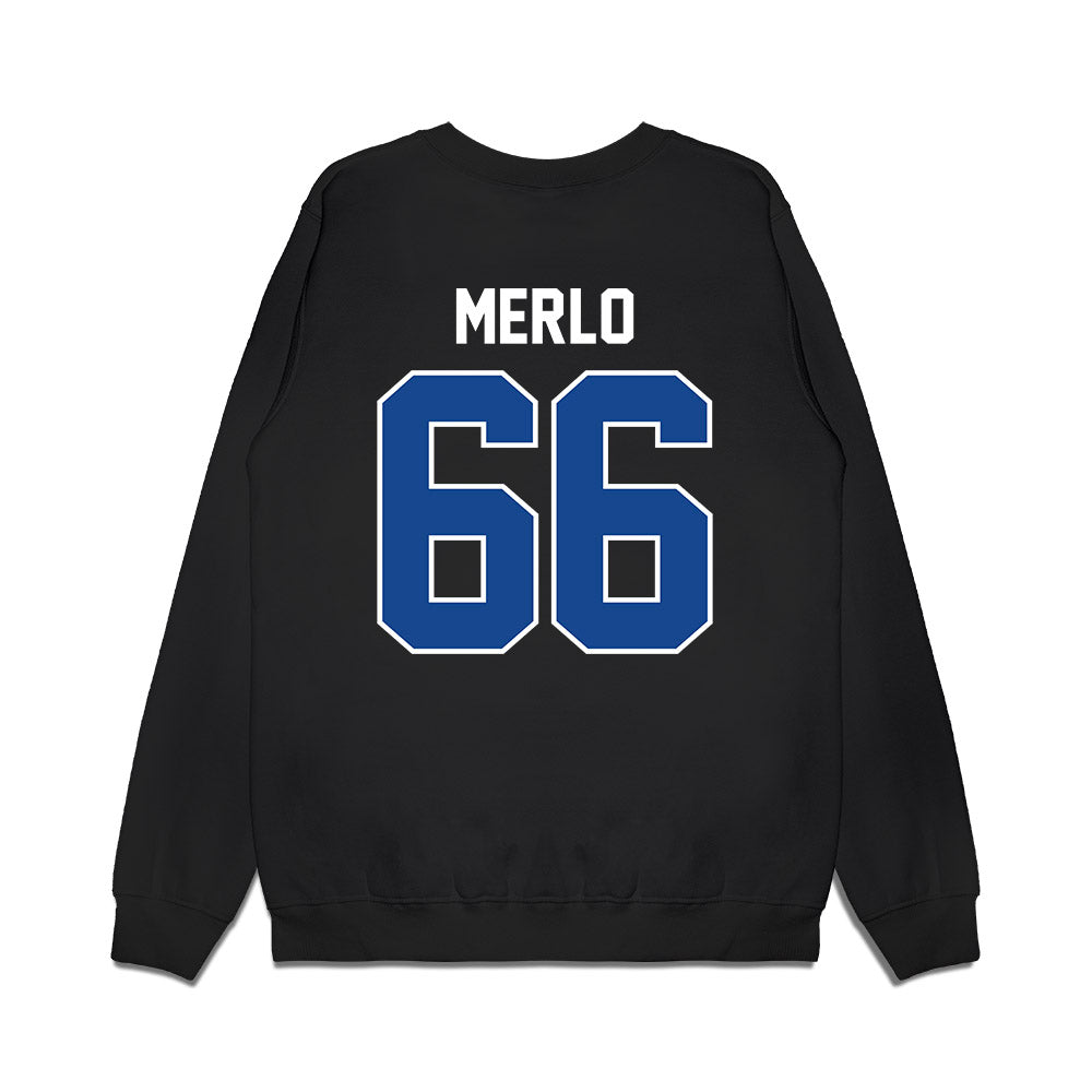 Kentucky - NCAA Football : Tino Merlo - Vintage Helmet Premium Crewneck Sweatshirt-1