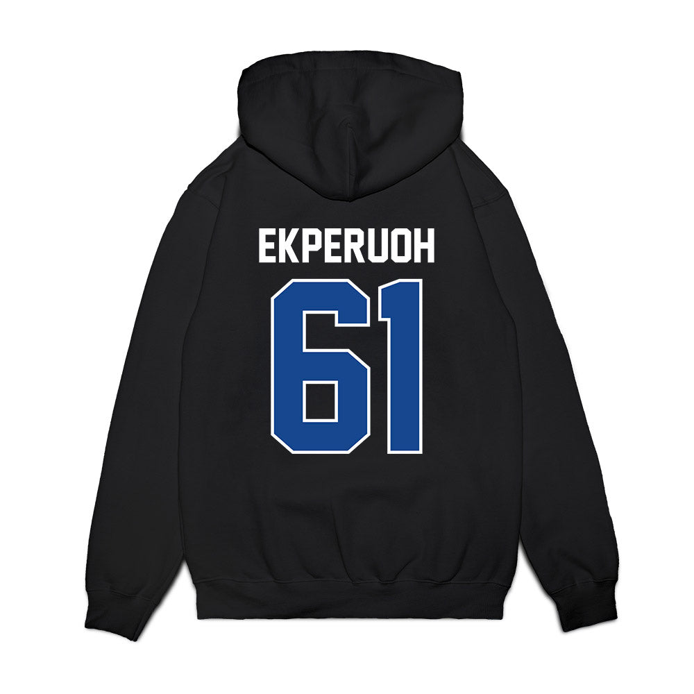 Kentucky - NCAA Football : Jason Ekperuoh - Vintage Helmet Premium Hooded Sweatshirt-1