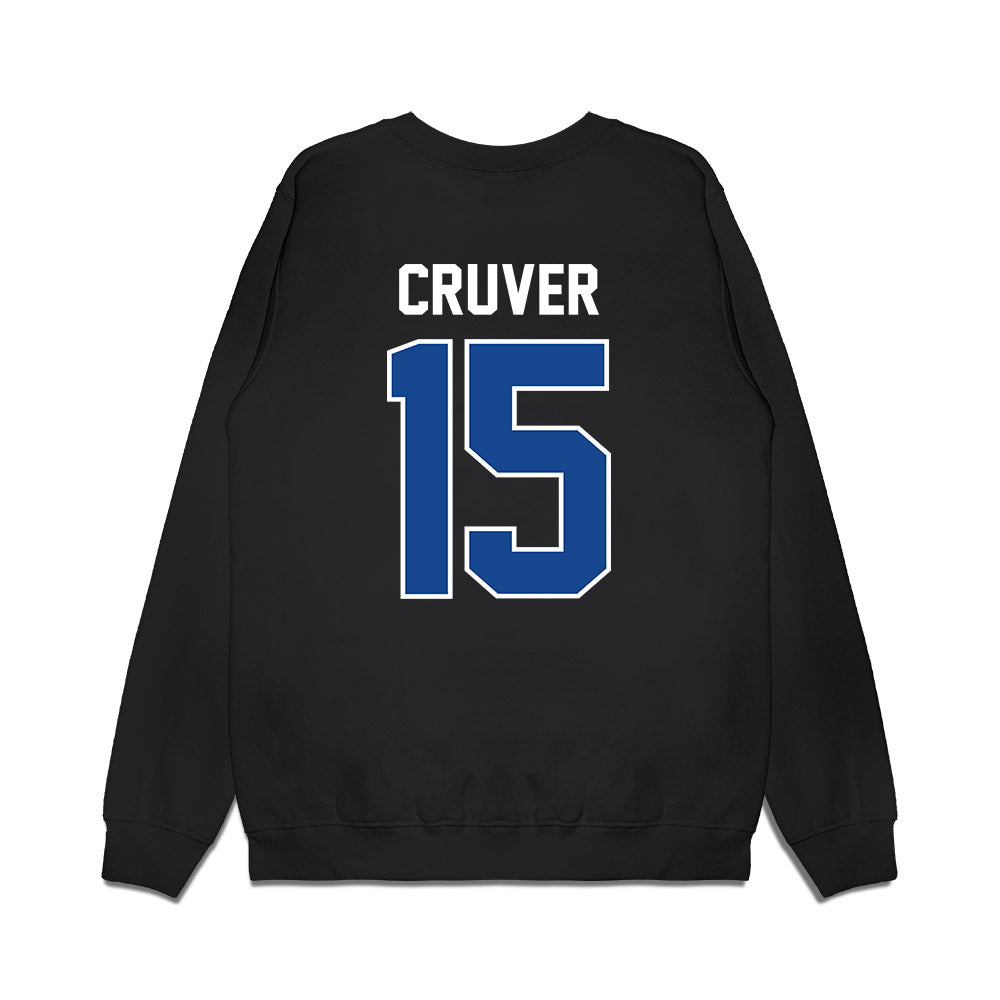 Kentucky - NCAA Football : Carson Cruver - Vintage Helmet Premium Crewneck Sweatshirt-1