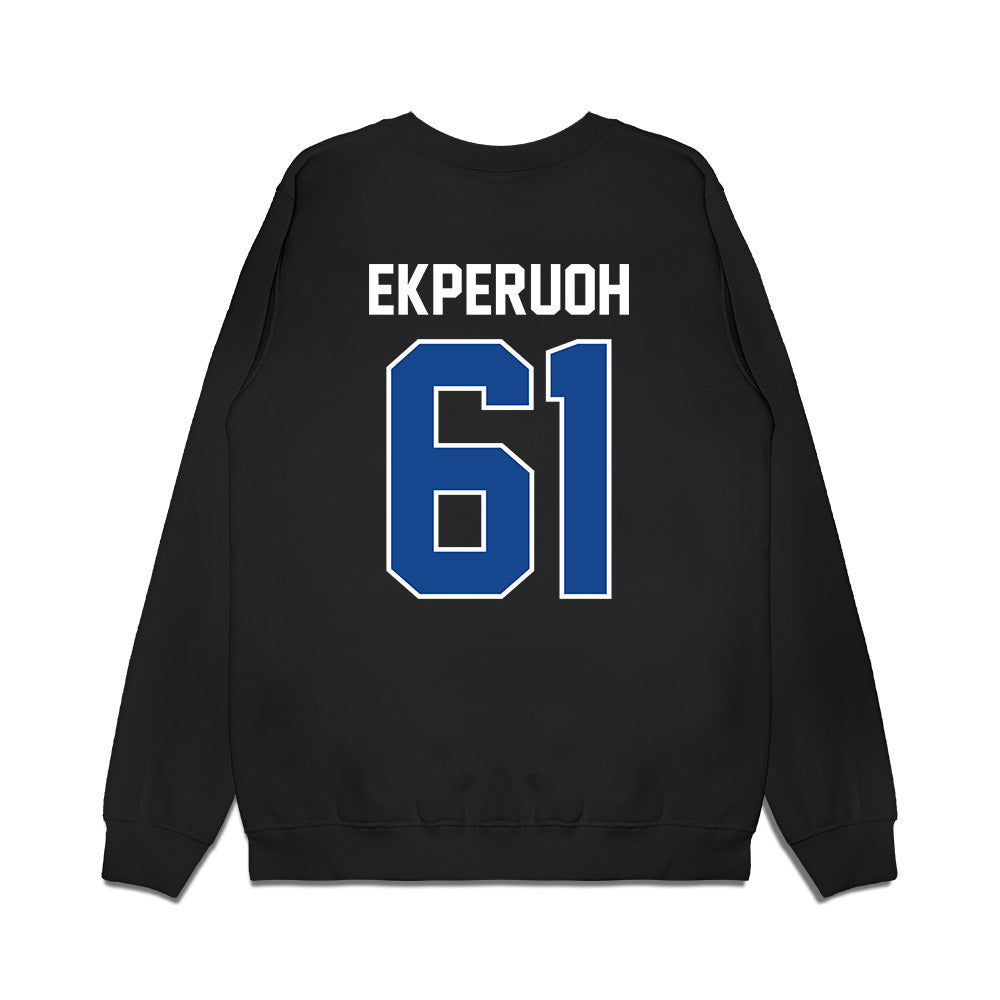 Kentucky - NCAA Football : Jason Ekperuoh - Vintage Helmet Premium Crewneck Sweatshirt-1