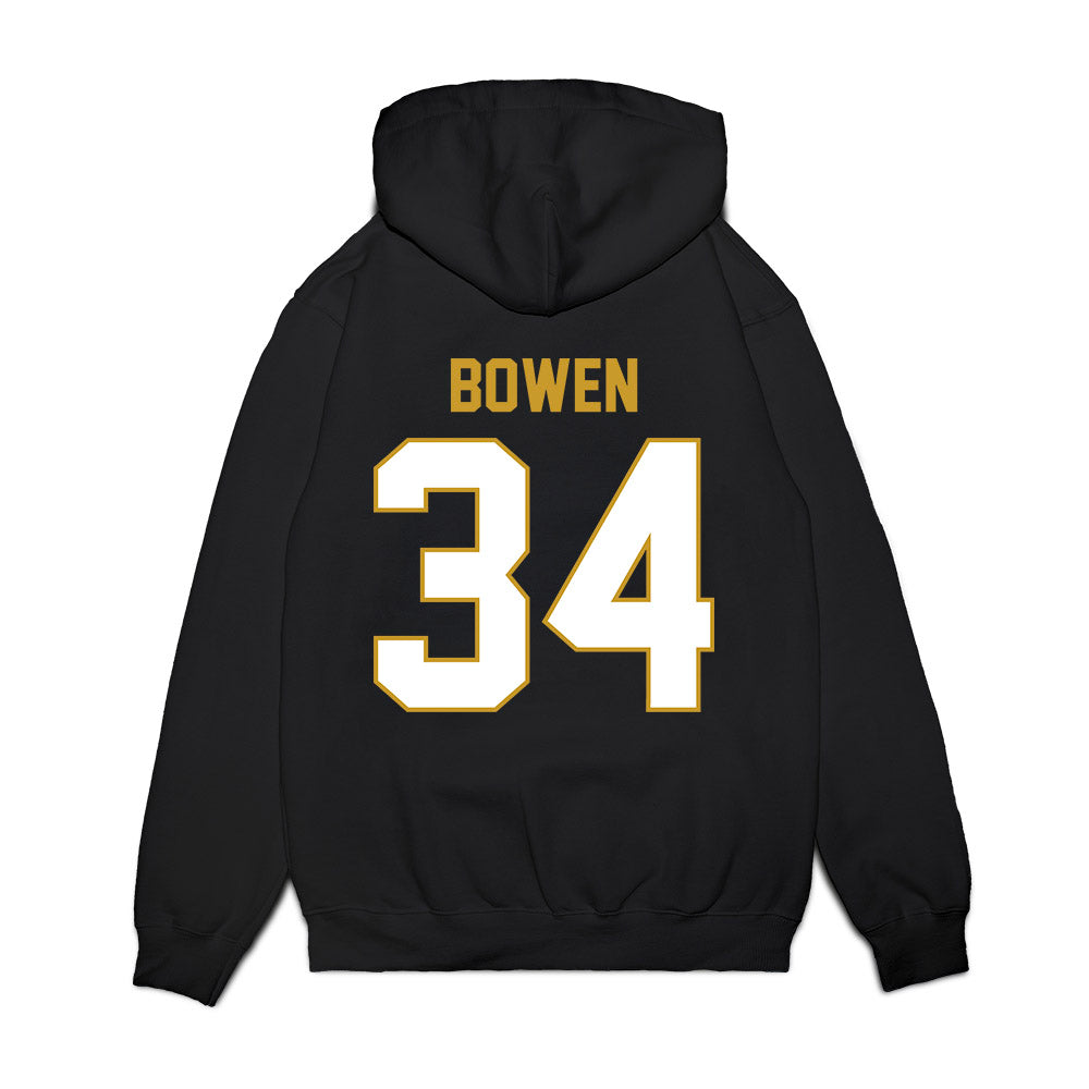 Notre Dame - NCAA Football : Drayk Bowen - Vintage Helmet Premium Hooded Sweatshirt-1