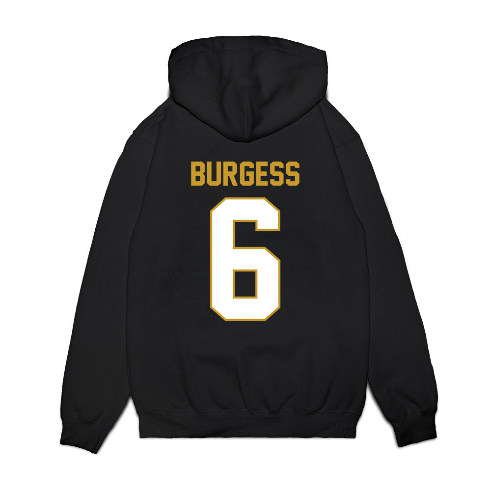 Notre Dame - NCAA Football : Christopher Burgess - Vintage Helmet Premium Hooded Sweatshirt-1