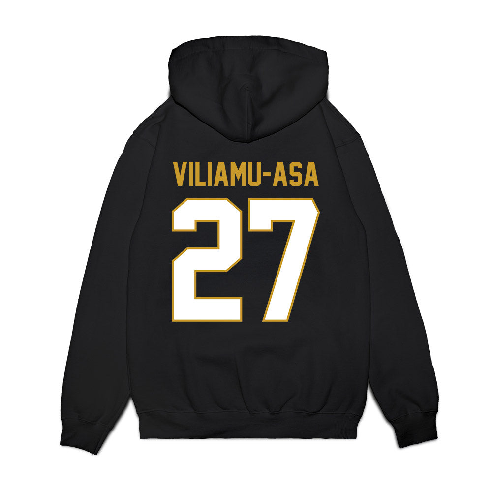 Notre Dame - NCAA Football : Kyngstonn Viliamu-Asa - Vintage Helmet Premium Hooded Sweatshirt-1