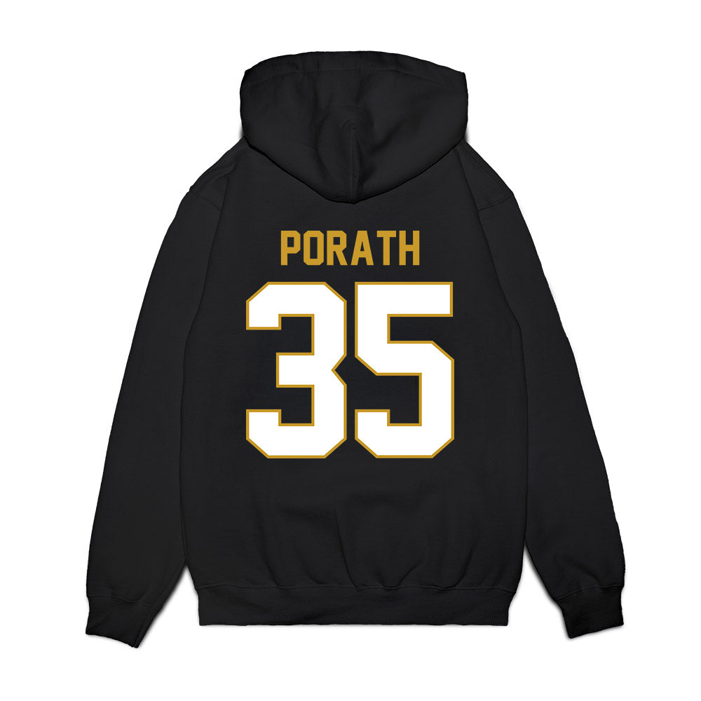 Notre Dame - NCAA Football : Spencer Porath - Vintage Helmet Premium Hooded Sweatshirt-1