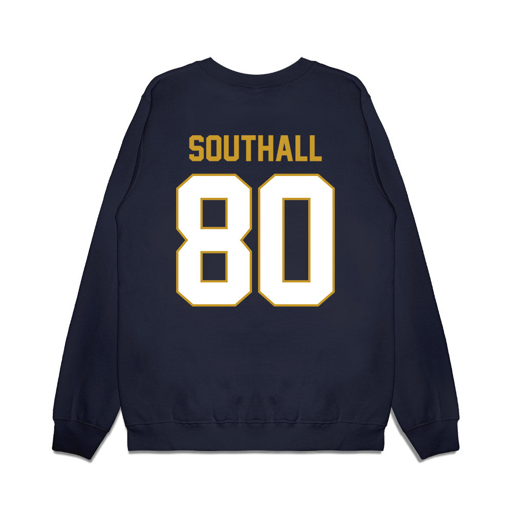 Notre Dame - NCAA Football : Xavier Southall - Vintage Helmet Premium Crewneck Sweatshirt-1