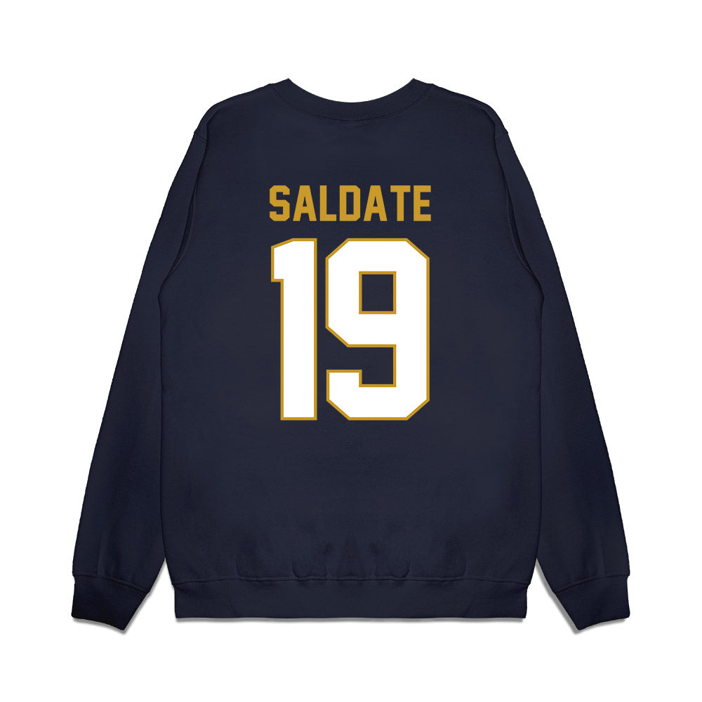 Notre Dame - NCAA Football : Logan Saldate - Vintage Helmet Premium Crewneck Sweatshirt-1