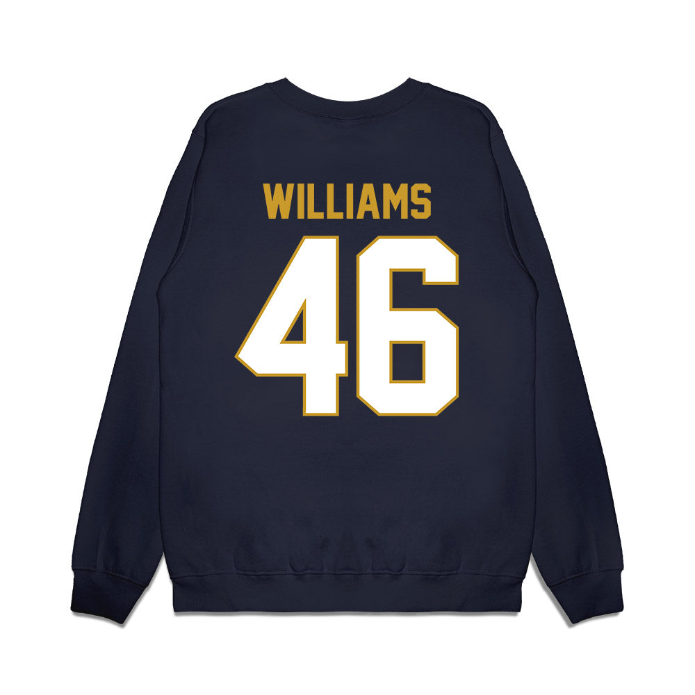 Notre Dame - NCAA Football : Matt Williams - Vintage Helmet Premium Crewneck Sweatshirt-1