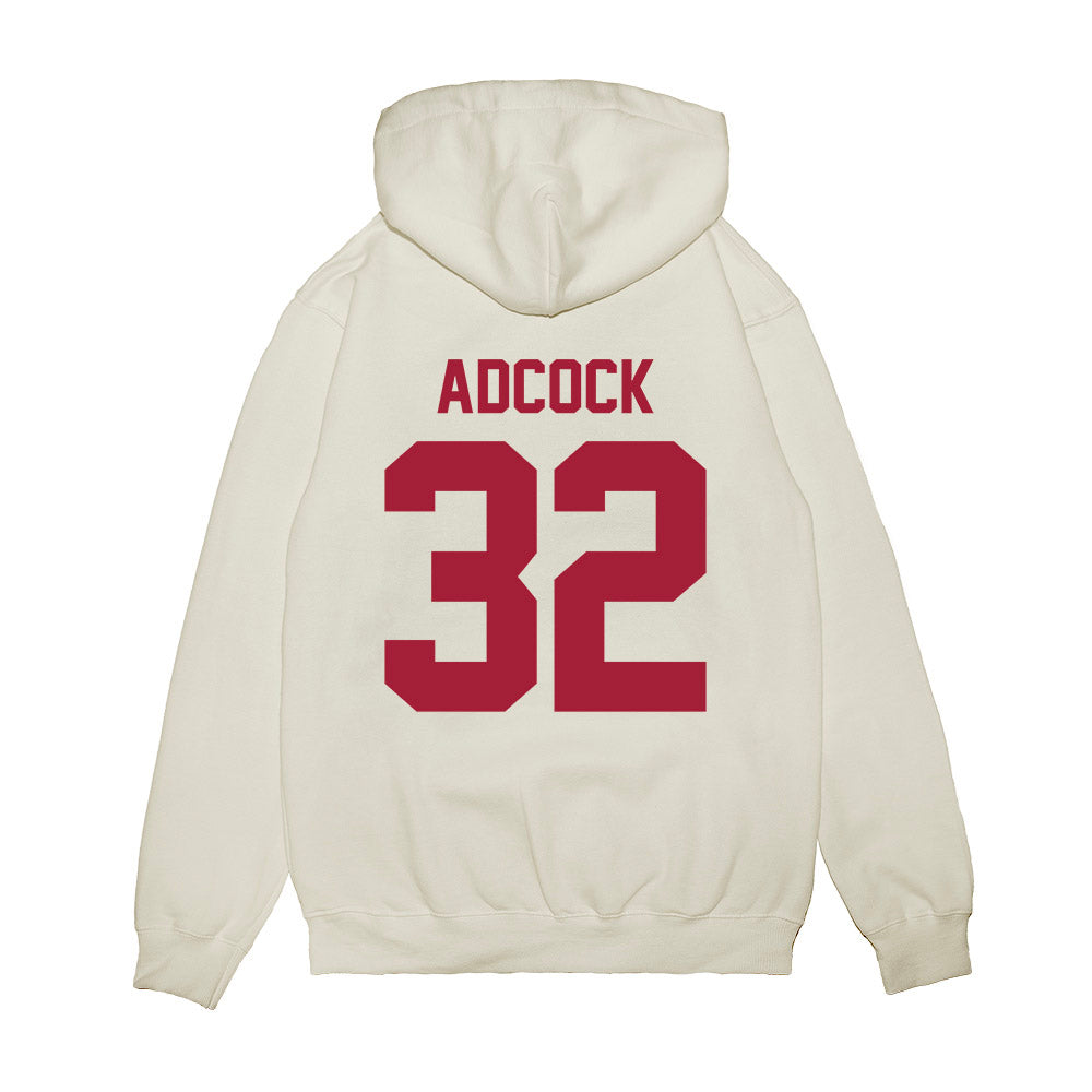 Arkansas - NCAA Football : Matt Adcock - Vintage Helmet Premium Hooded Sweatshirt-1