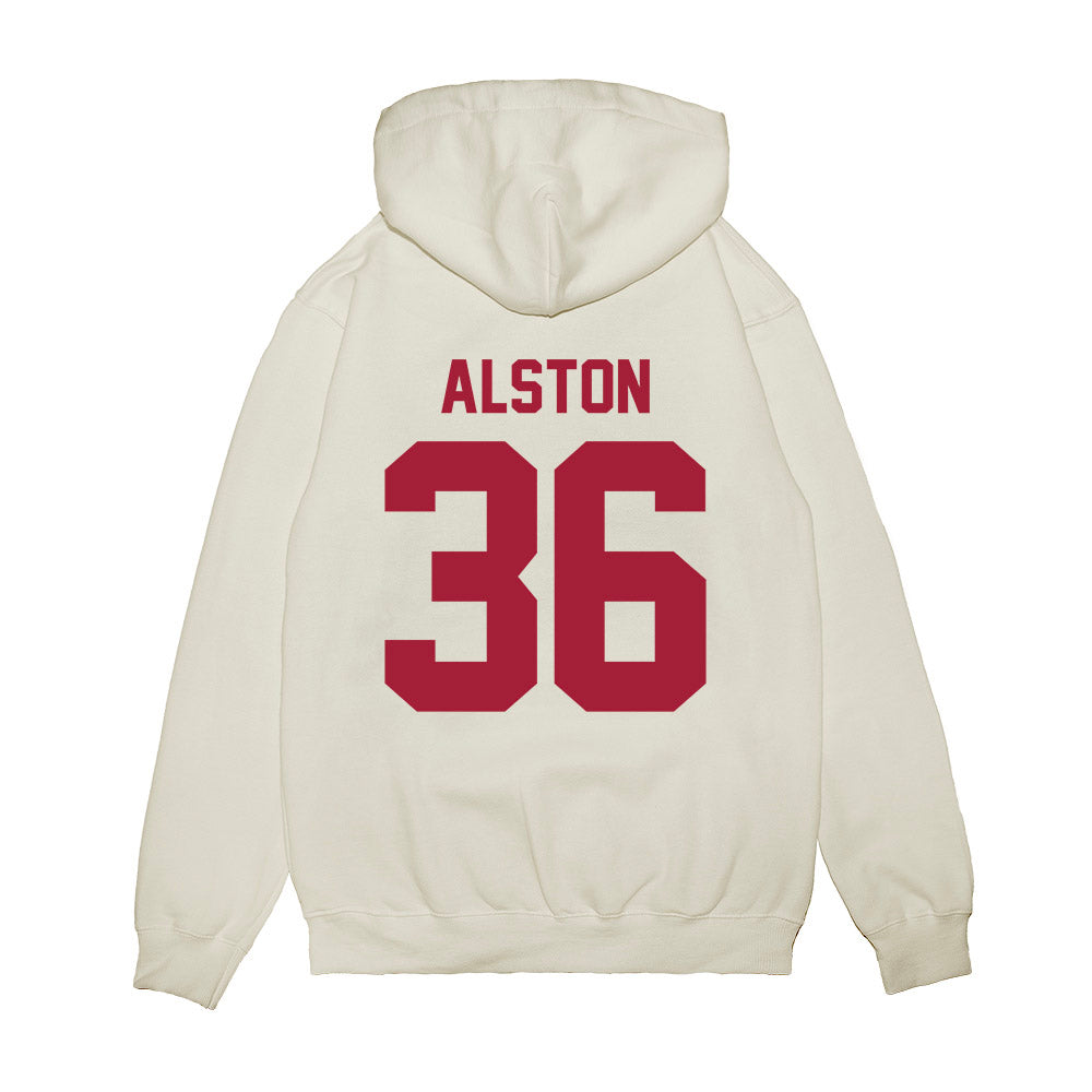Arkansas - NCAA Football : Brian Alston - Vintage Helmet Premium Hooded Sweatshirt-1