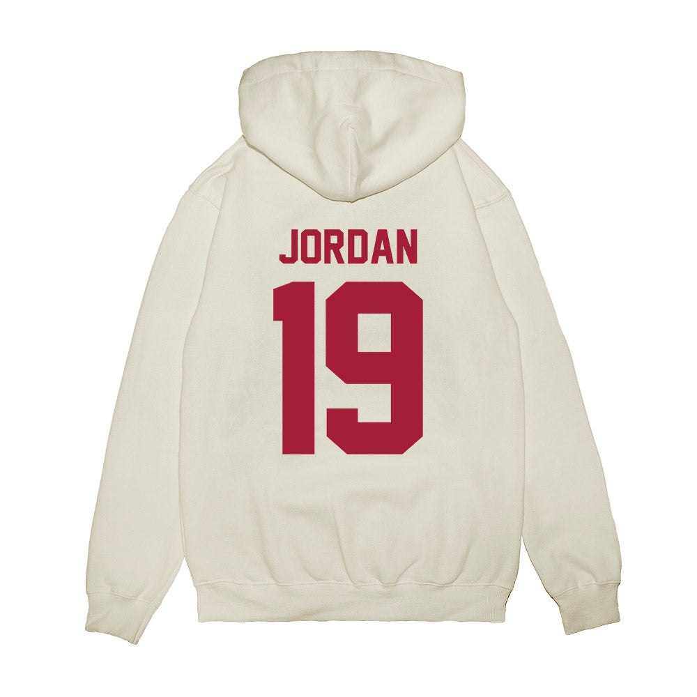 Arkansas - NCAA Football : Antonio Jordan - Vintage Helmet Premium Hooded Sweatshirt-1