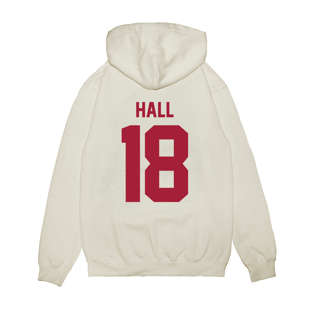 Arkansas - NCAA Football : Jude Hall - Vintage Helmet Premium Hooded Sweatshirt-1