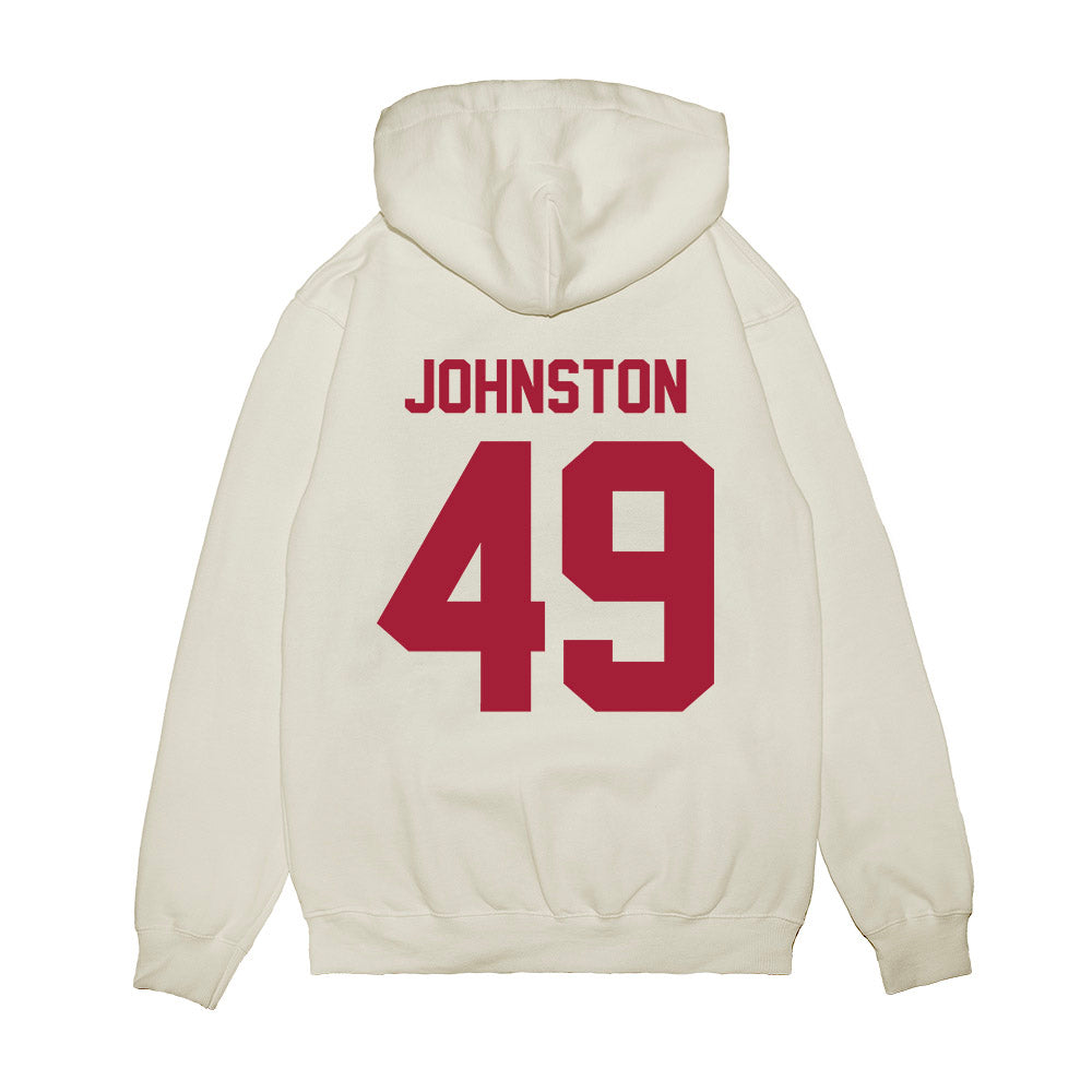 Arkansas - NCAA Football : Adam Johnston - Vintage Helmet Premium Hooded Sweatshirt-1