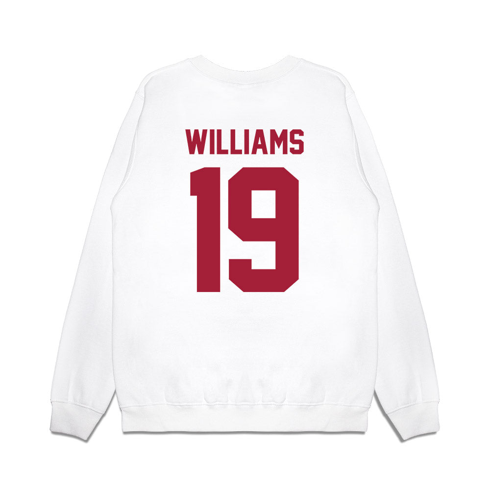 Arkansas - NCAA Football : Kyndrick Williams - Vintage Helmet Premium Crewneck Sweatshirt-1