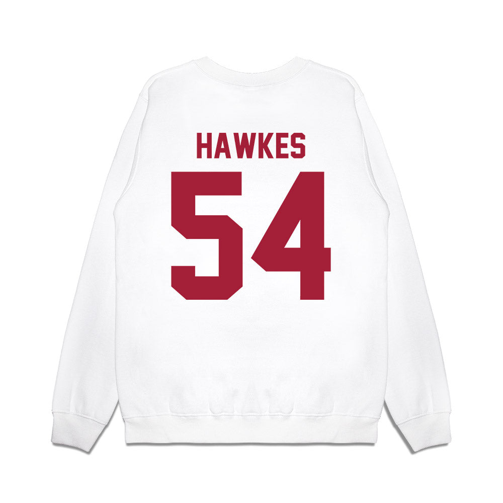 Arkansas - NCAA Football : Adam Hawkes - Vintage Helmet Premium Crewneck Sweatshirt-1