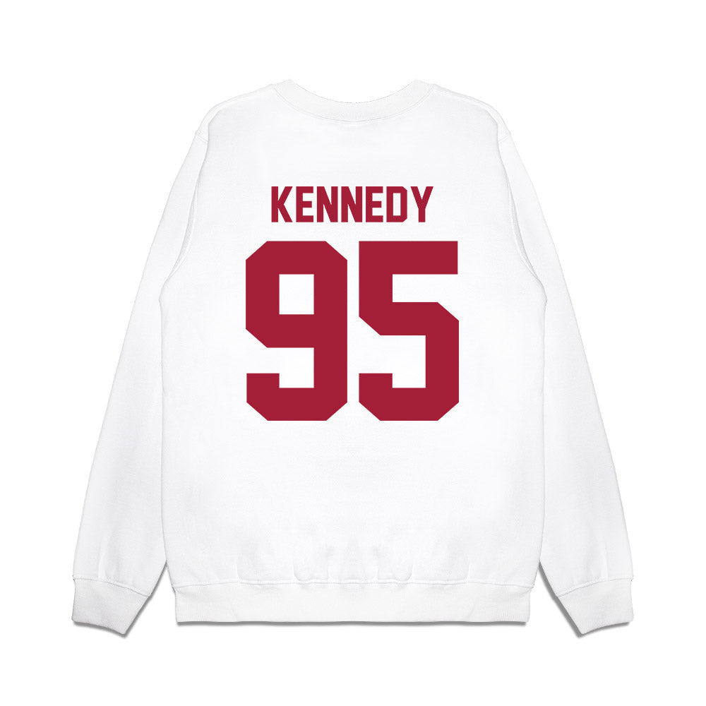 Arkansas - NCAA Football : Anthony Kennedy - Vintage Helmet Premium Crewneck Sweatshirt-1
