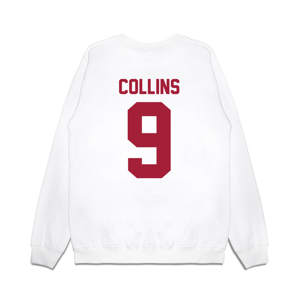 Arkansas - NCAA Football : Charleston Collins - Vintage Helmet Premium Crewneck Sweatshirt-1