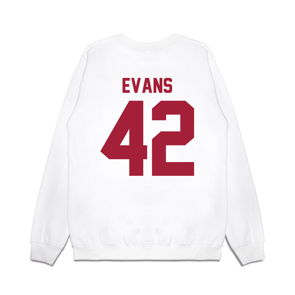 Arkansas - NCAA Football : Jeremy Evans - Vintage Helmet Premium Crewneck Sweatshirt-1
