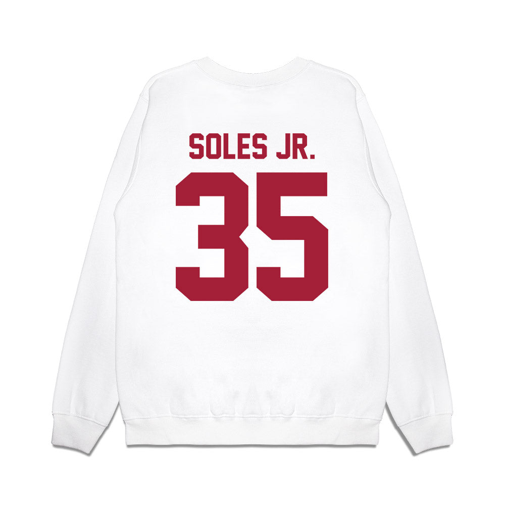 Arkansas - NCAA Football : Steven Soles Jr. - Vintage Helmet Premium Crewneck Sweatshirt-1