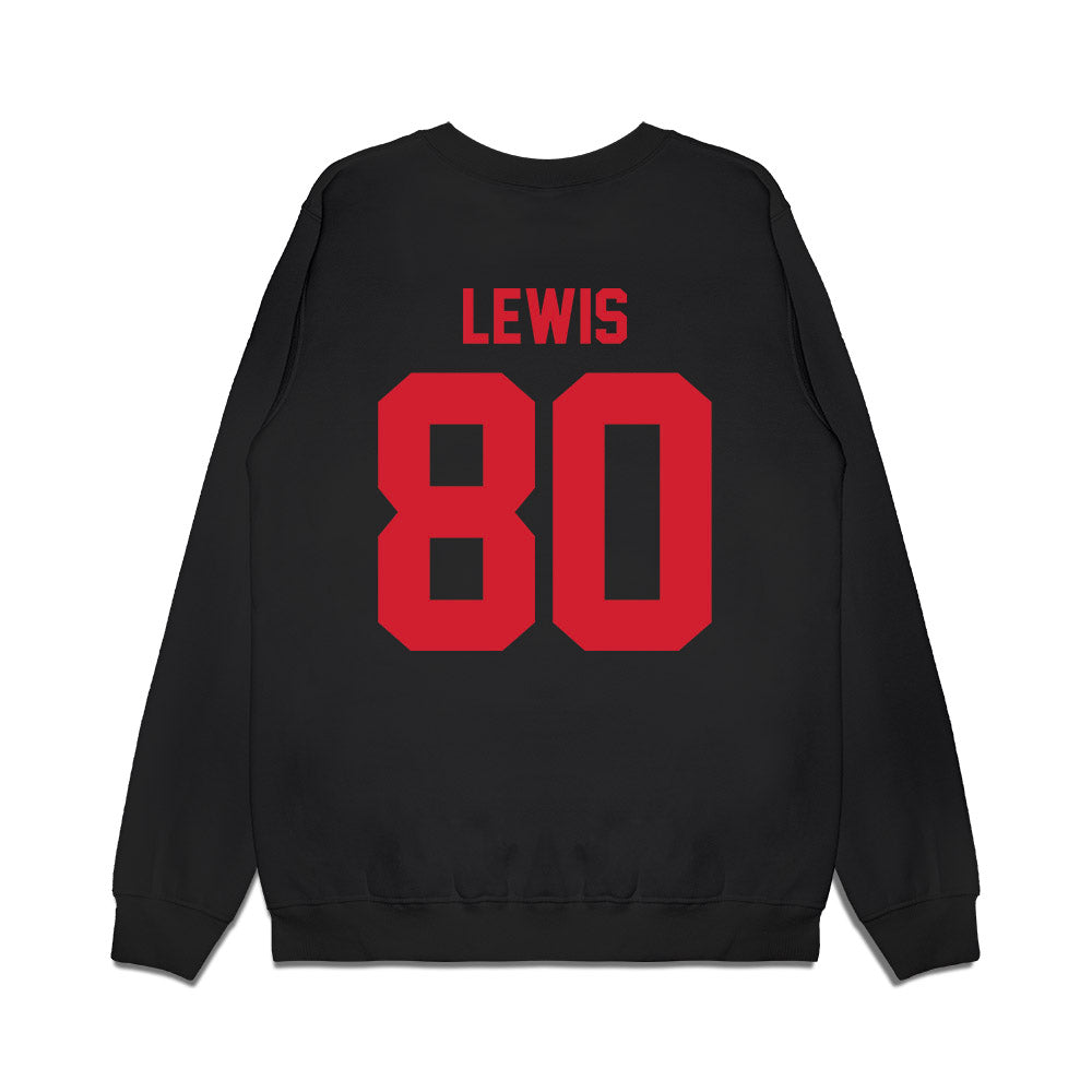 NC State - NCAA Football : Damaad Lewis - Vintage Helmet Premium Crewneck Sweatshirt-1