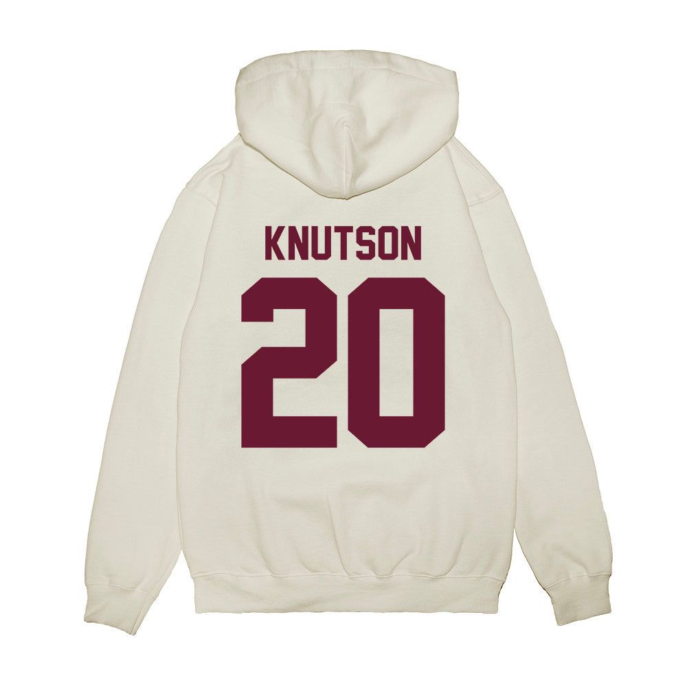 Minnesota - NCAA Football : Parker Knutson - Vintage Helmet Premium Hooded Sweatshirt-1