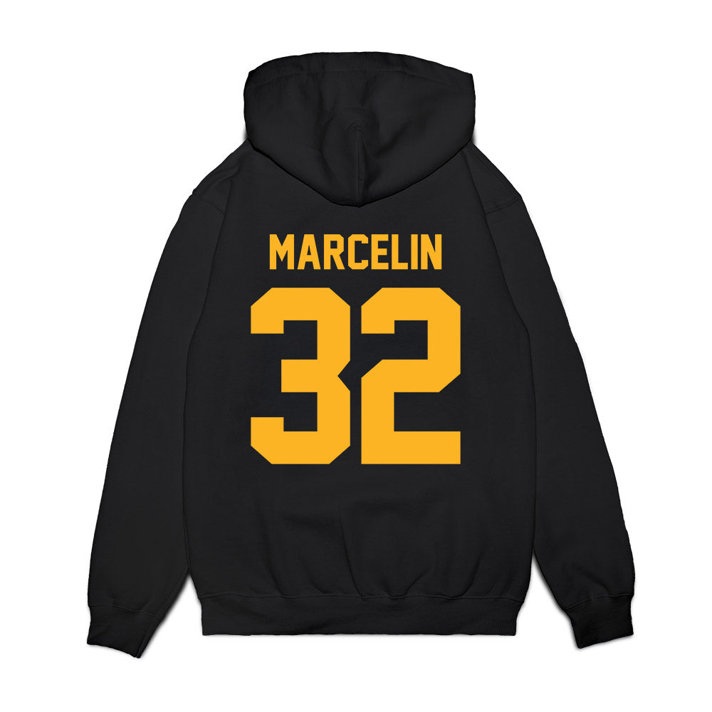 Pittsburgh - NCAA Football : Jeremiah Marcelin - Vintage Helmet Premium Hooded Sweatshirt-1