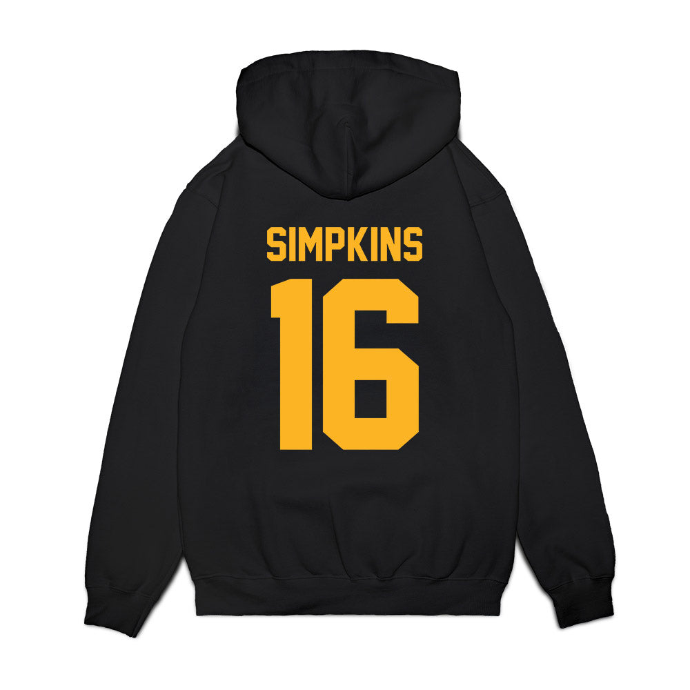 Baylor - NCAA Football : Kendrick simpkins - Vintage Helmet Premium Hooded Sweatshirt-1
