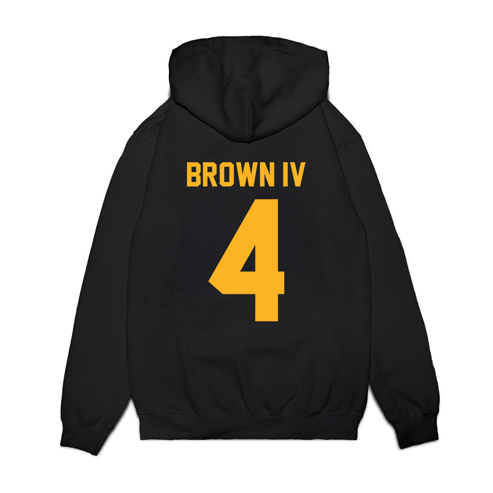 Baylor - NCAA Football : Louis Brown IV - Vintage Helmet Premium Hooded Sweatshirt-1