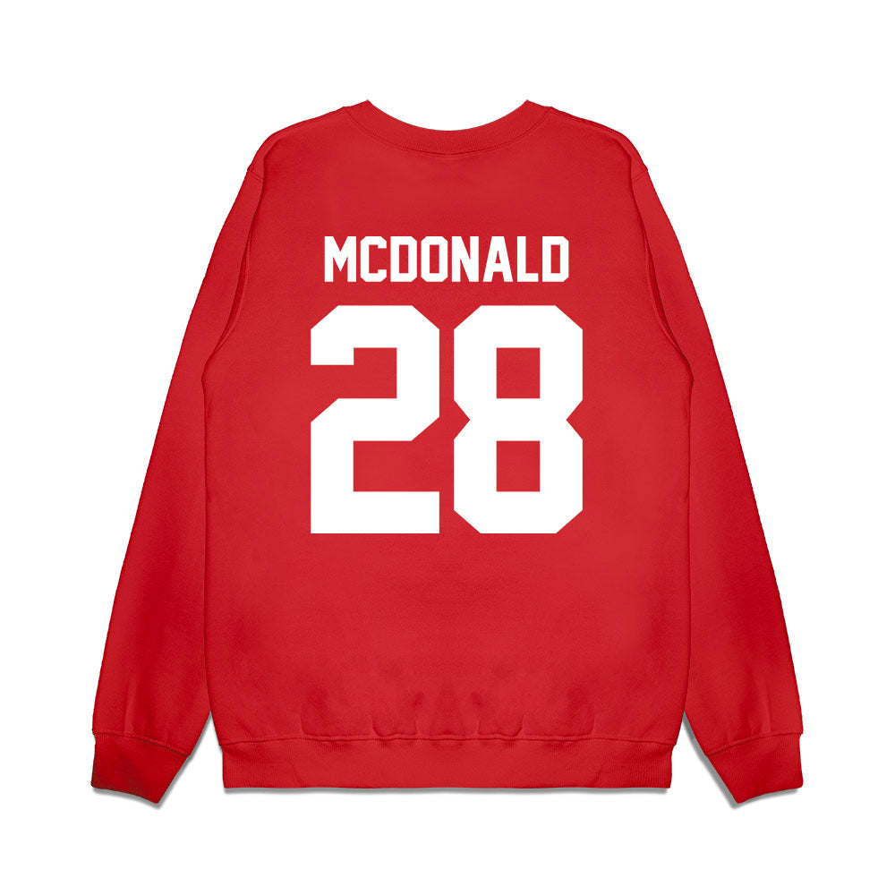 Texas Tech - NCAA Football : Braylan McDonald - Vintage Helmet Premium Crewneck Sweatshirt-1