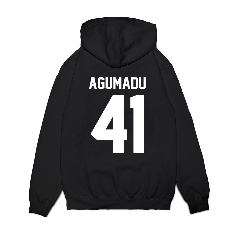 UNC - NCAA Football : Jonathan Agumadu - Vintage Helmet Premium Hooded Sweatshirt-1