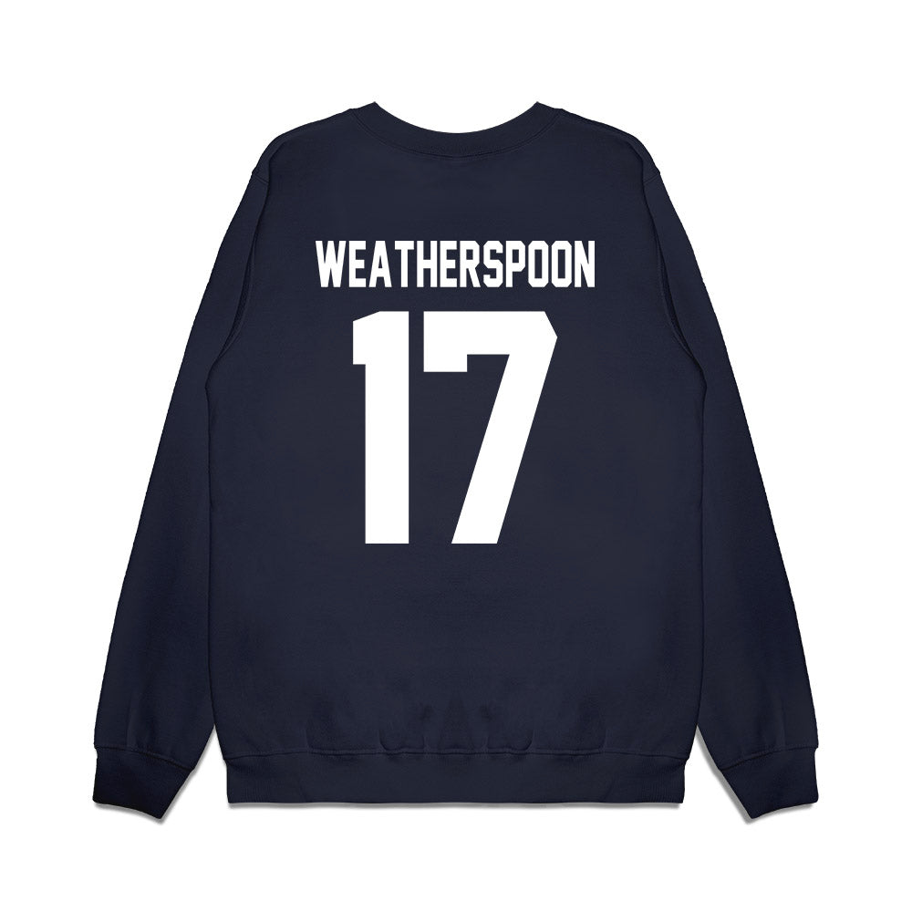 UNC - NCAA Football : Jakob Weatherspoon - Vintage Helmet Premium Crewneck Sweatshirt-1