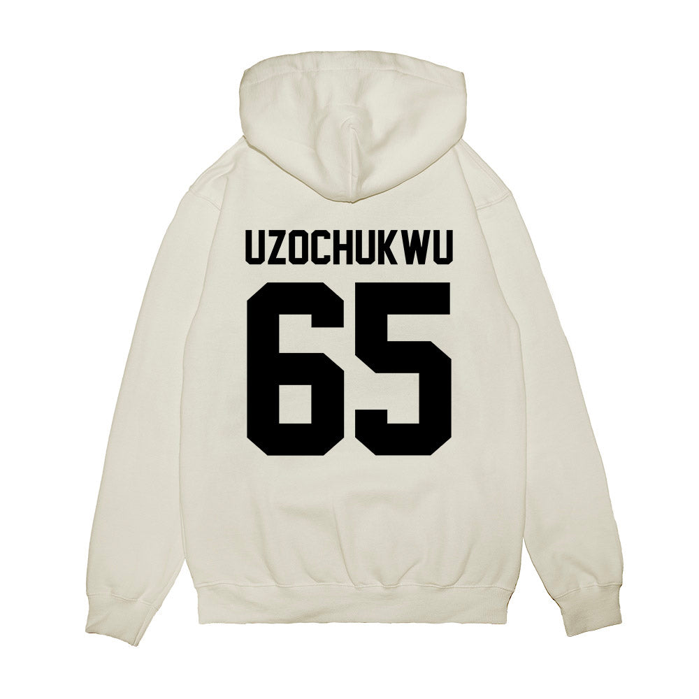 Georgia - NCAA Football : Dennis Uzochukwu - Vintage Helmet Premium Hooded Sweatshirt-1