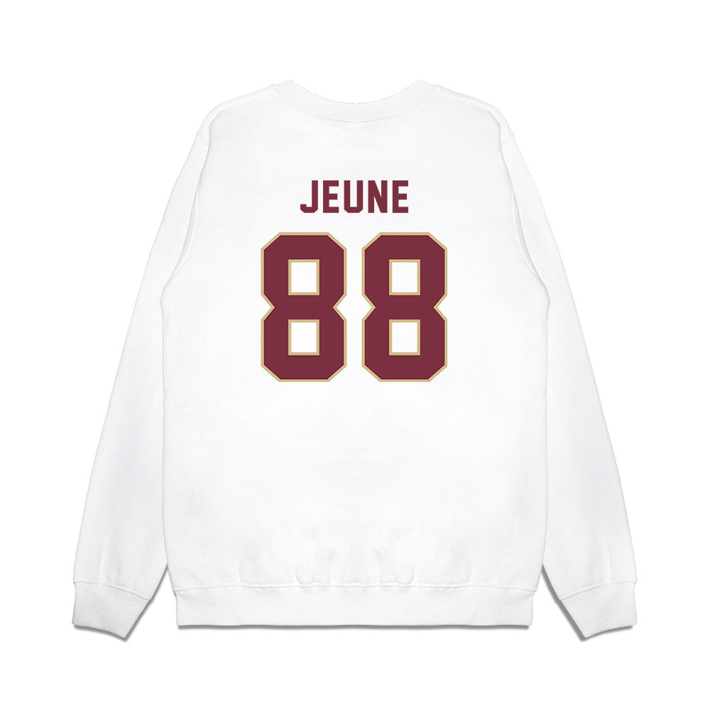 FSU - NCAA Football : Keenen Jeune - Vintage Helmet Premium Crewneck Sweatshirt-1